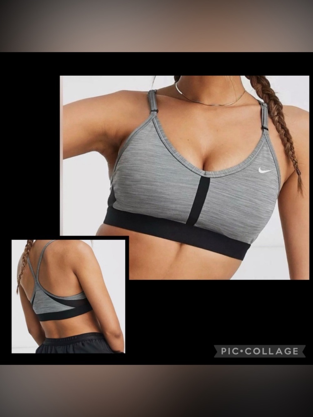 Nike Indy Light-Support Padded V-Neck Sports Bra - Picture 1 of 10